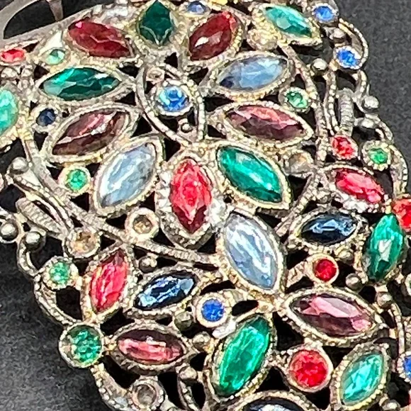 Antique Rhinestone Dress Clip - Picture 3 of 6